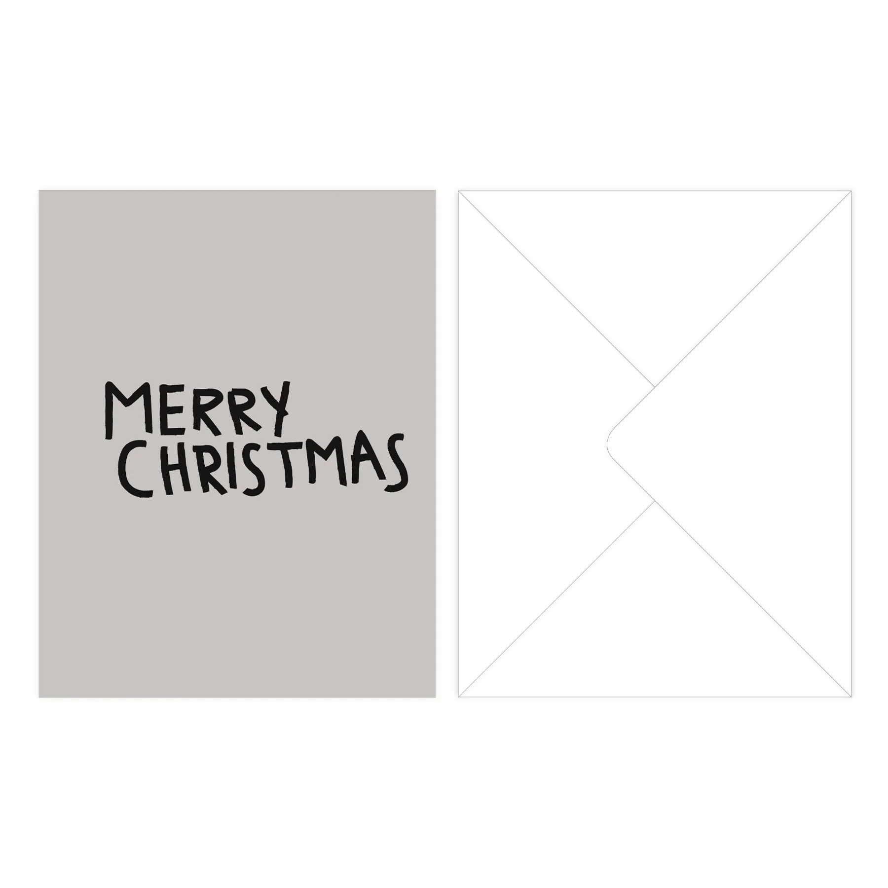 Greeting card, "Merry Christmas" with envelope