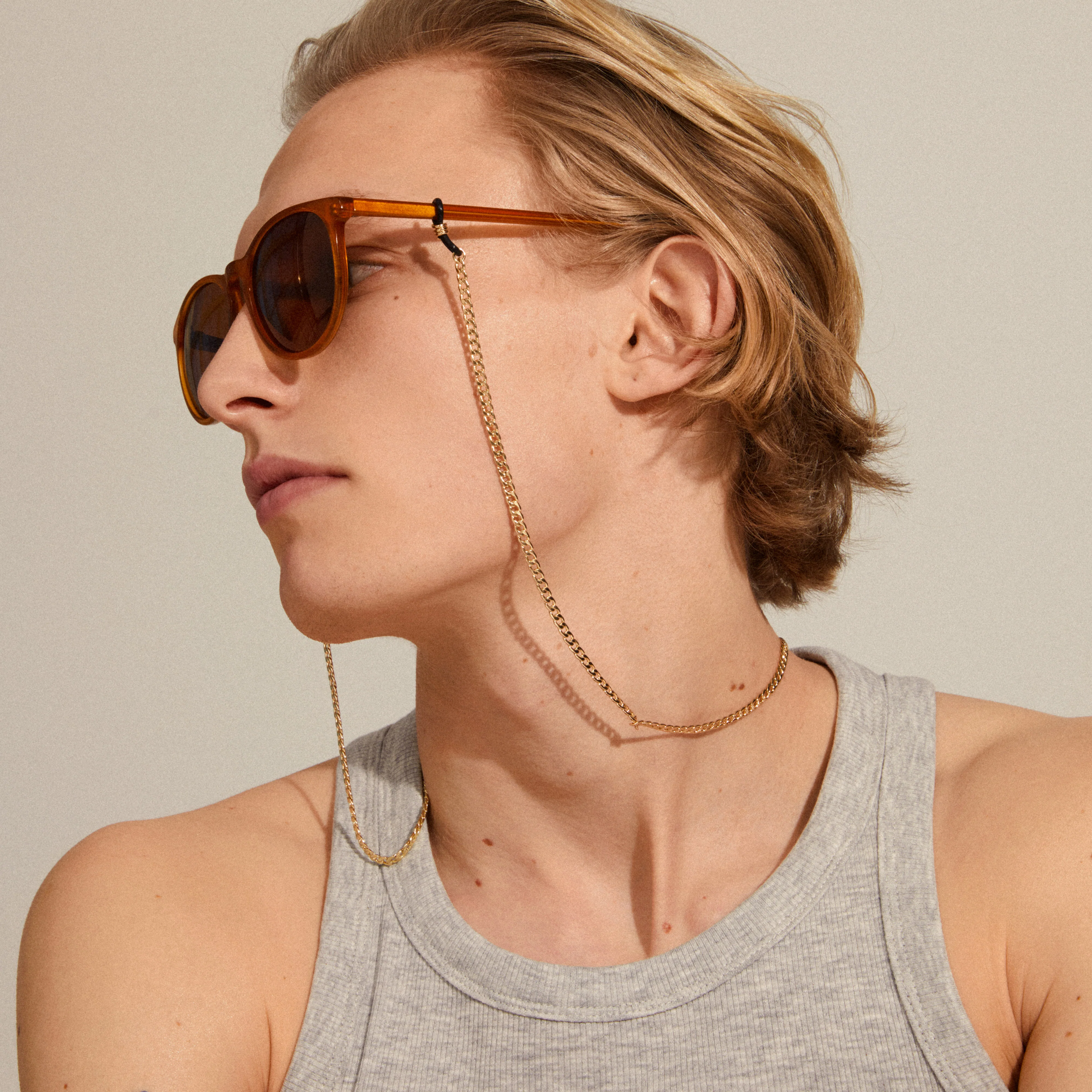 AJA curb chain for sunglasses gold-plated - Image 4