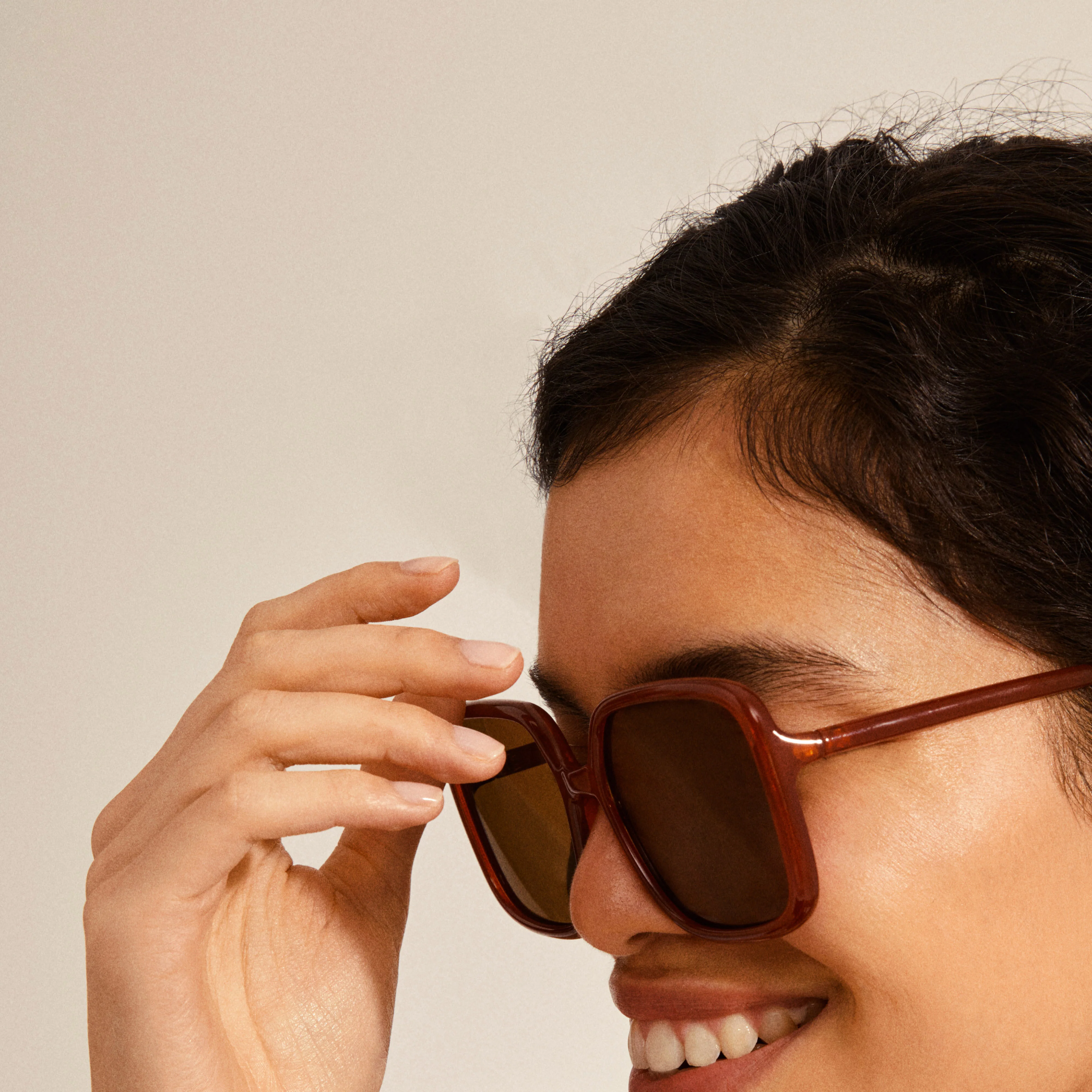 MILAN oversized retro sunglasses brown - Image 4