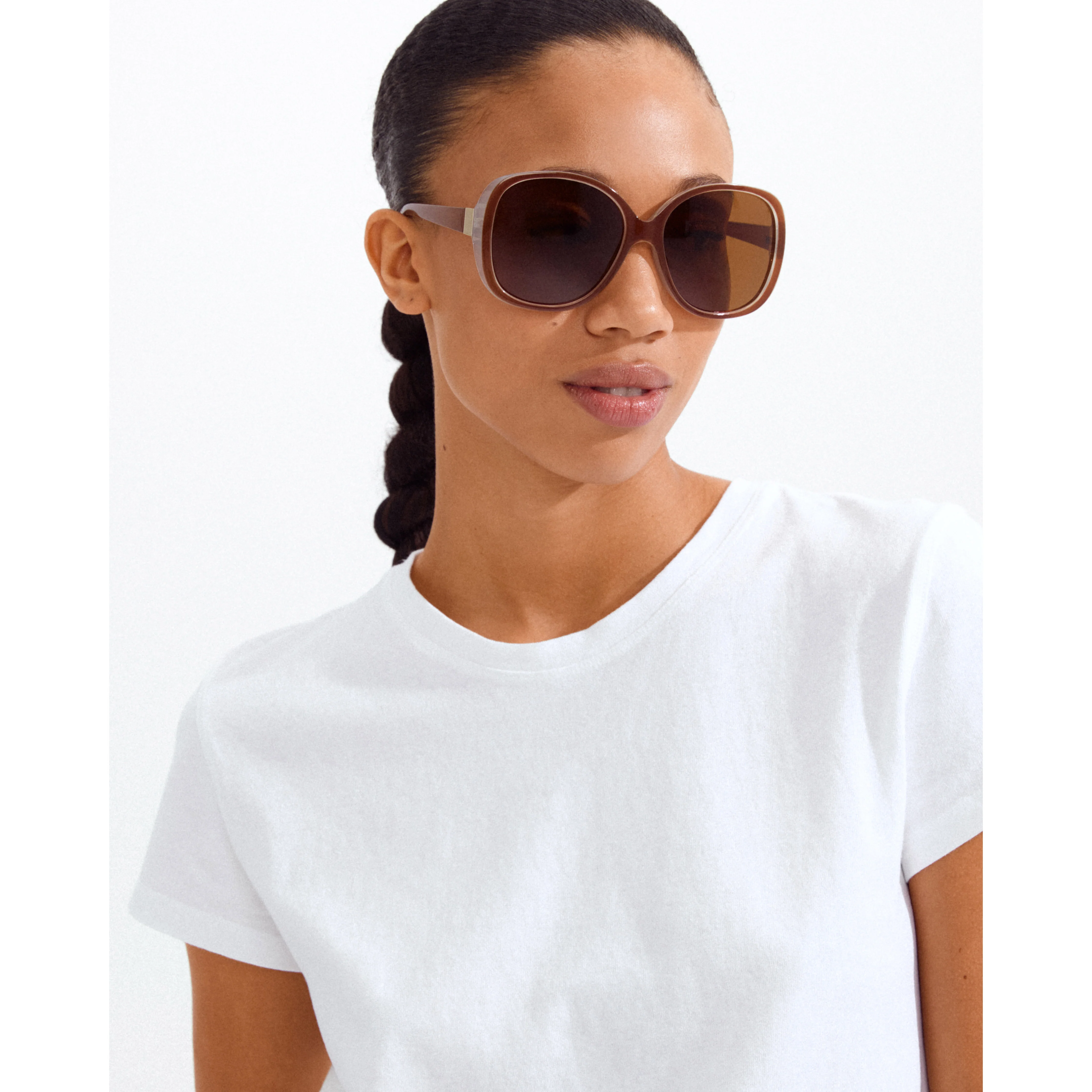 PARKER oversized retro sunglasses light brown - Image 2