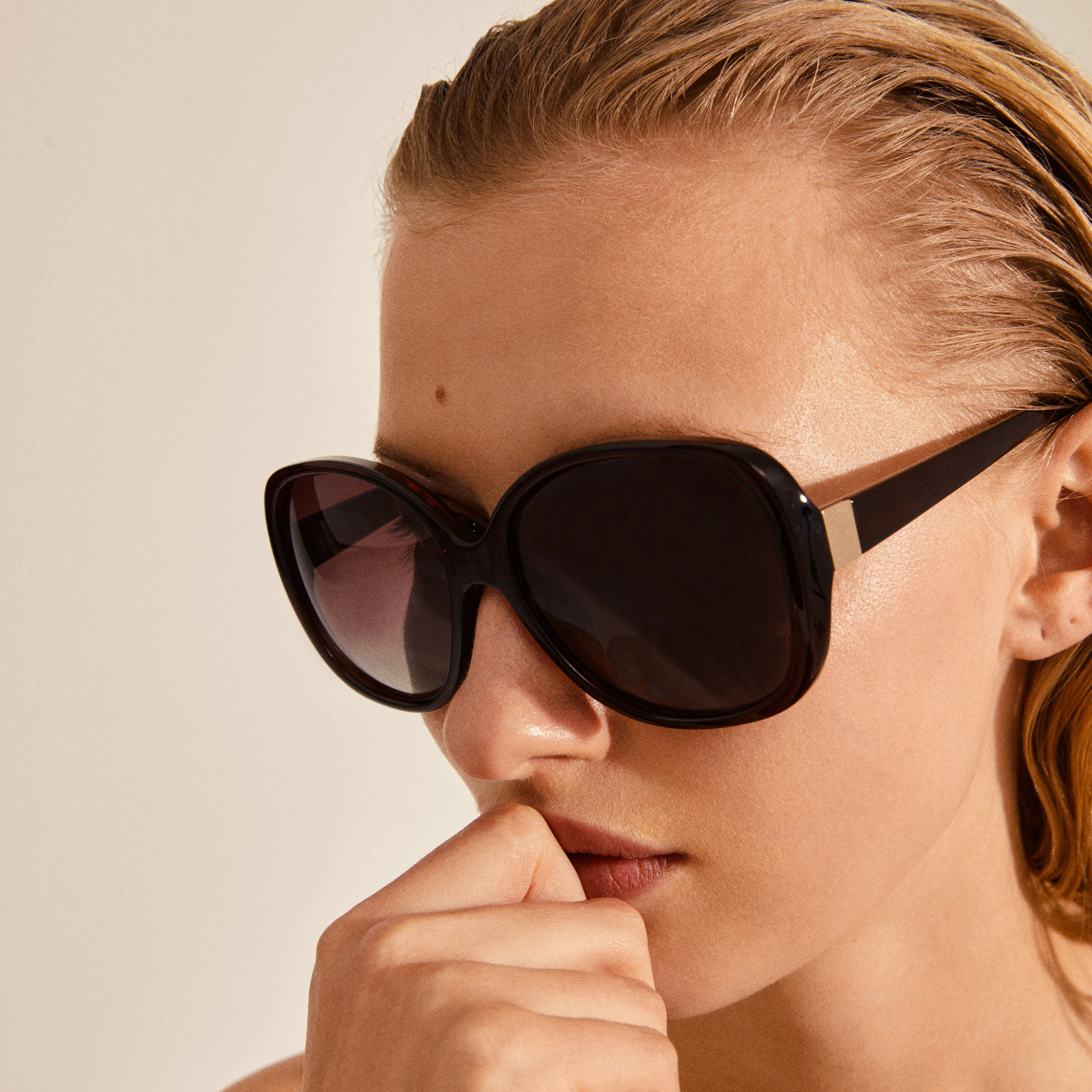 PARKER oversized retro sunglasses brown - Image 2