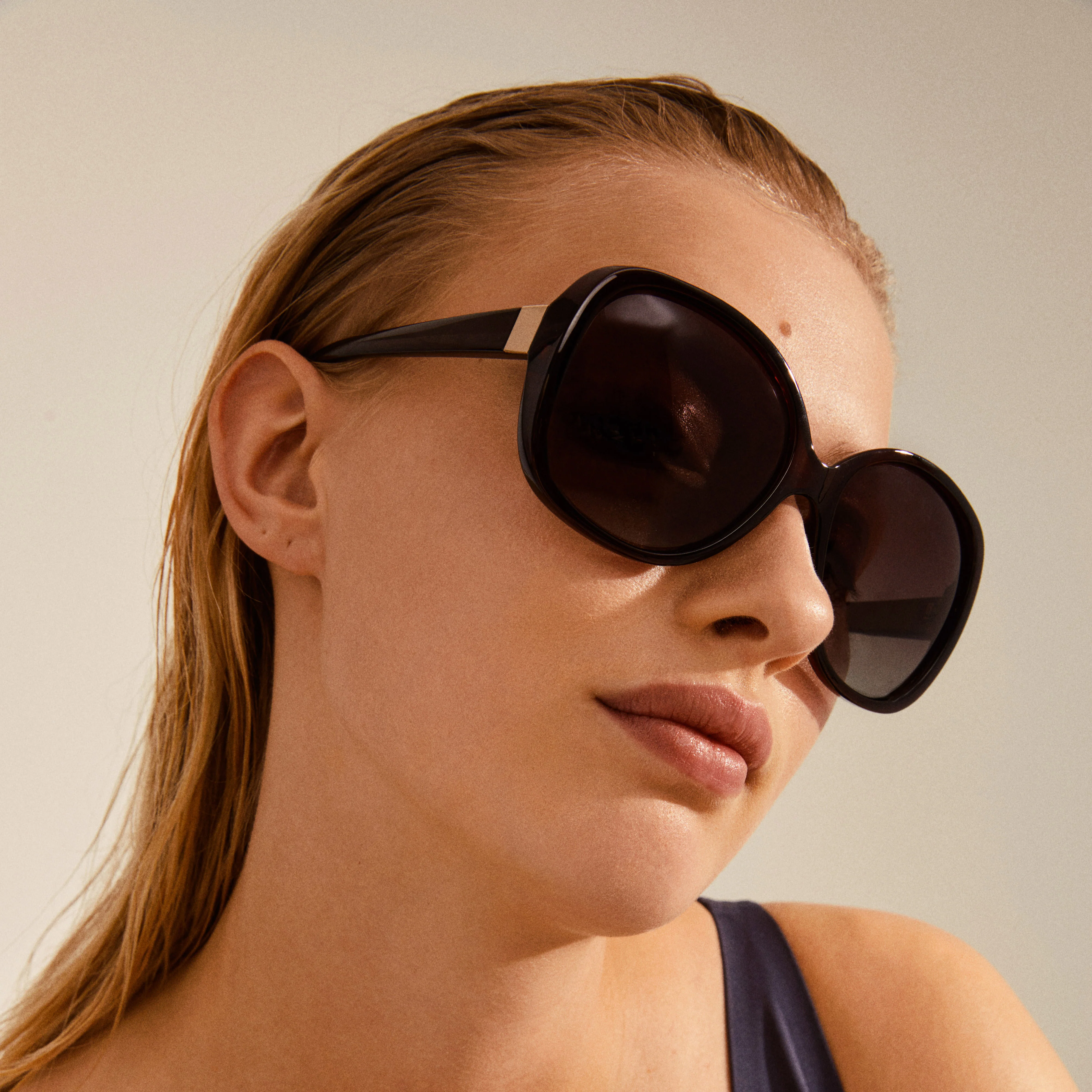 PARKER oversized retro sunglasses brown - Image 3