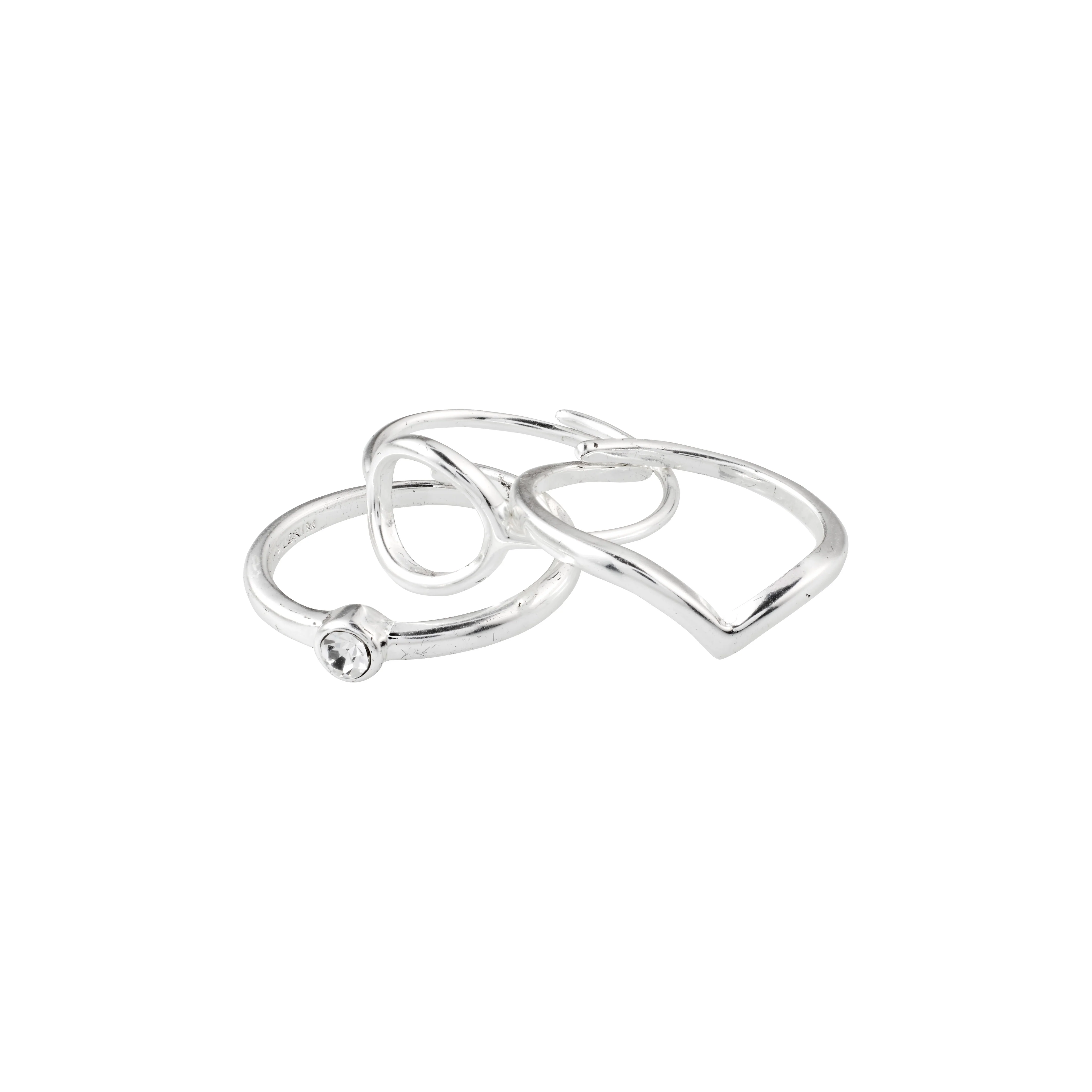 GIFT SET, 3-in-1 set, stack rings, silver-plated - Image 5