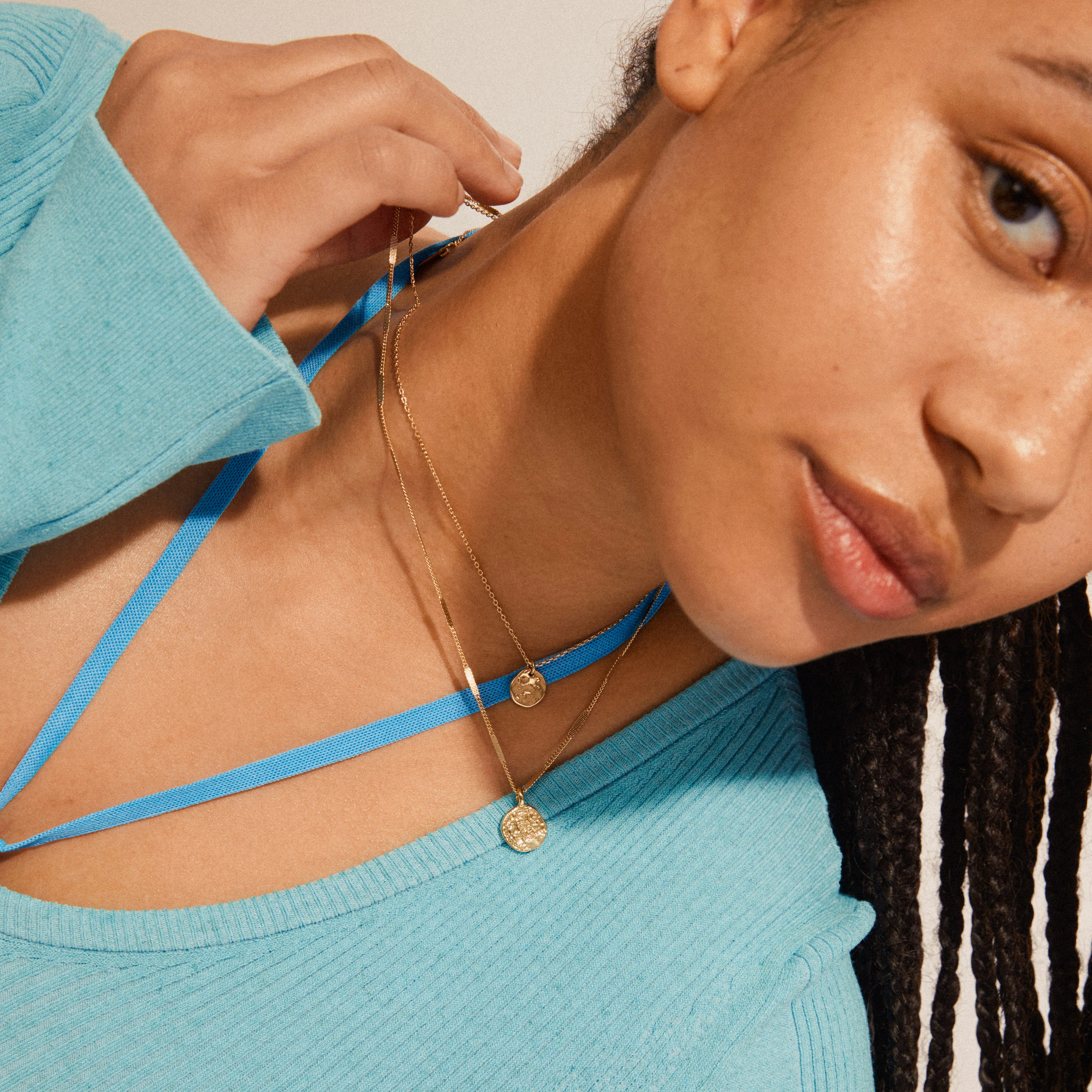 HAVEN 2-in-1 coin necklace gold-plated - Image 3