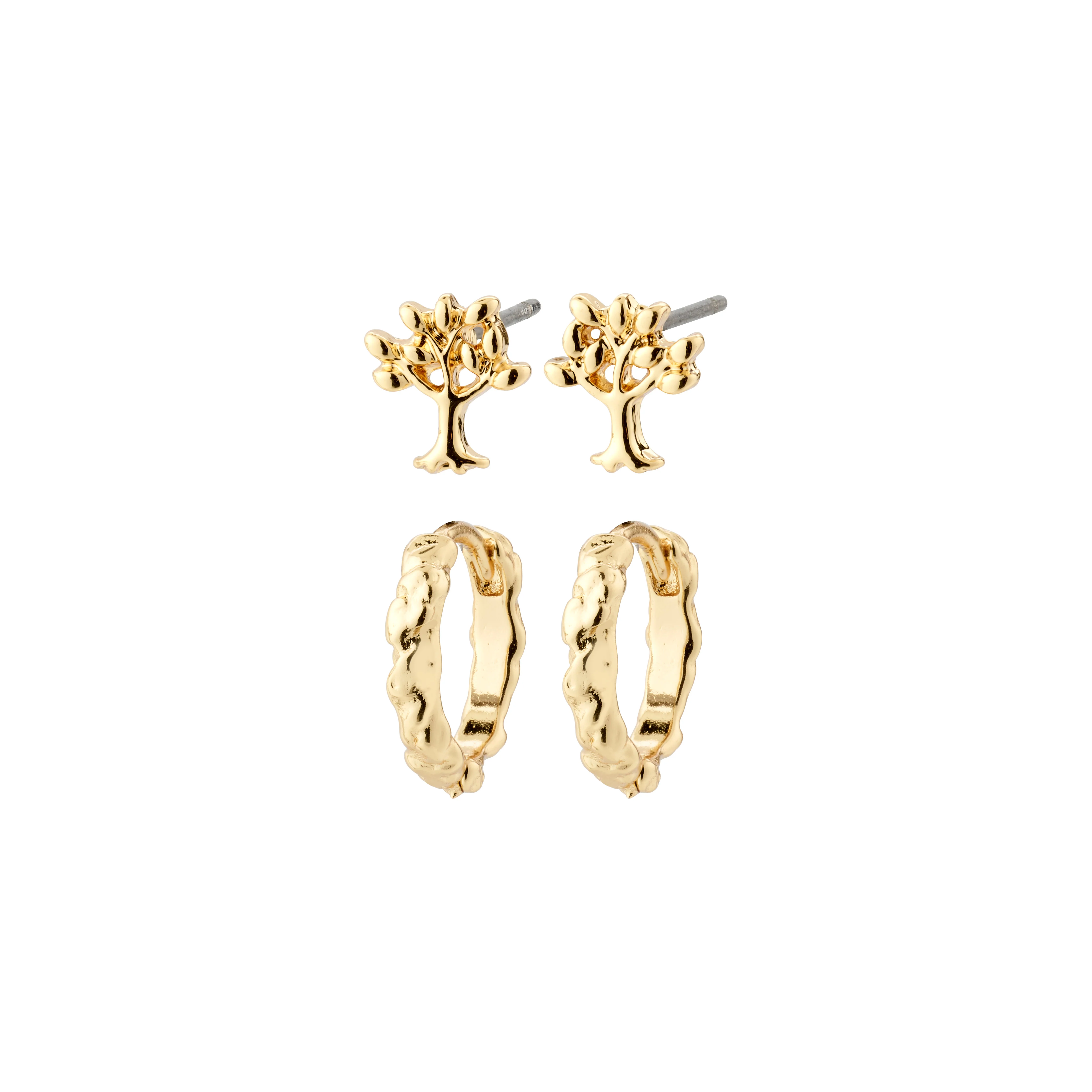 PIPER gift set, earrings 2-in-1 set, gold-plated - Image 4