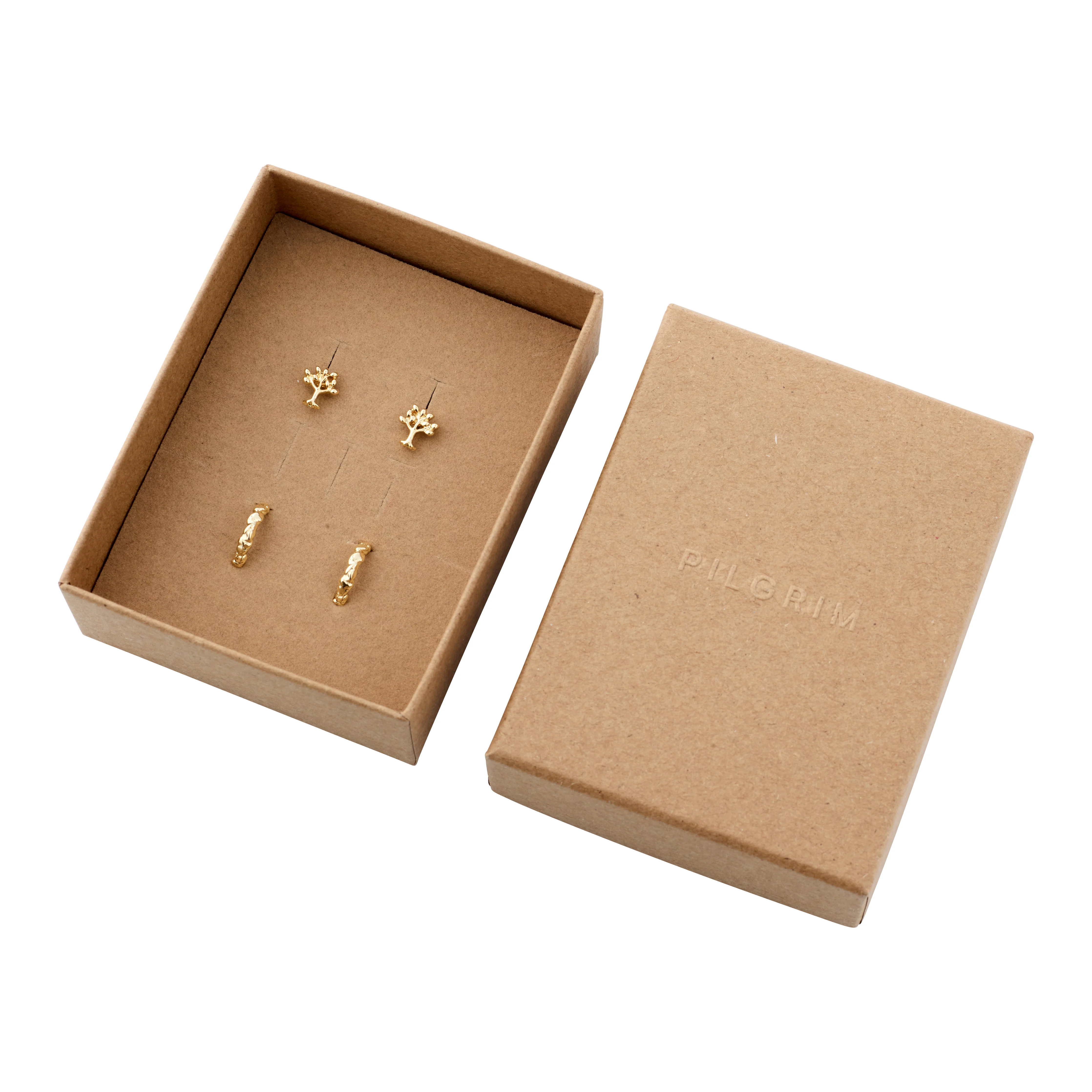 PIPER gift set, earrings 2-in-1 set, gold-plated - Image 5