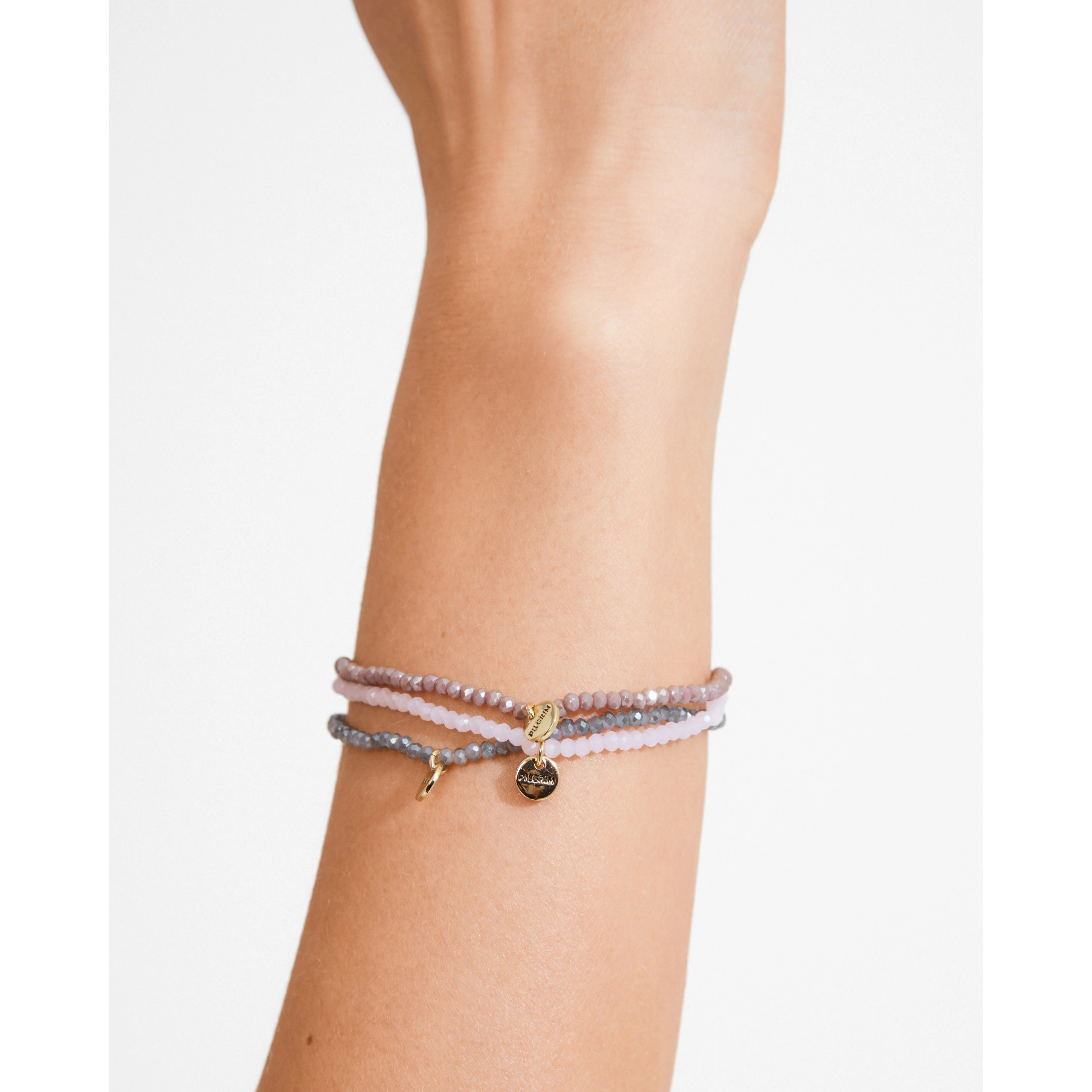 INDIGO 3-in-1 bracelet set, rose-mix/gold-plated - Image 3
